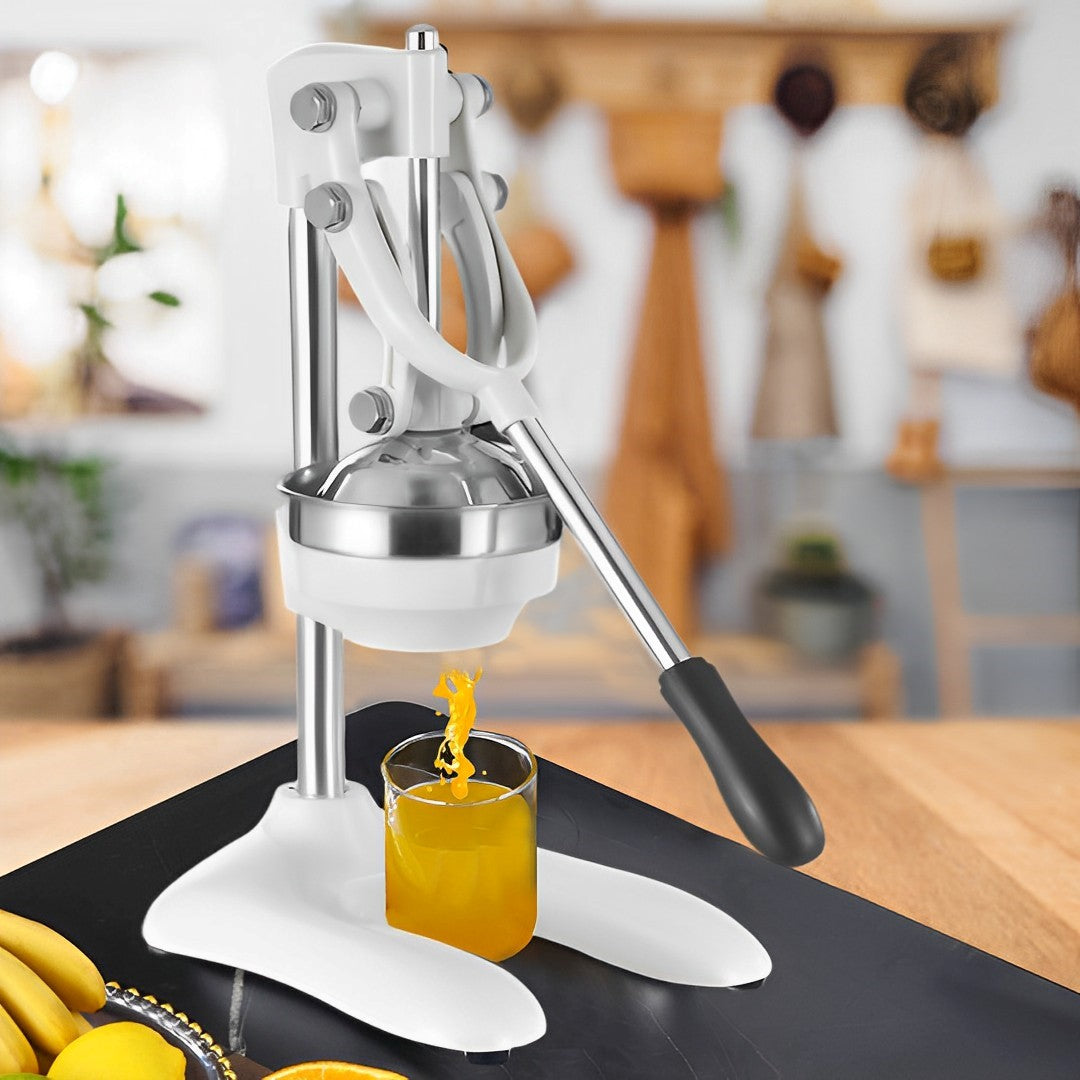 SOGA Stainless Steel Manual Juicer Hand Press Juice Extractor Squeezer Lemon Orange Citrus White - Cafe Supply