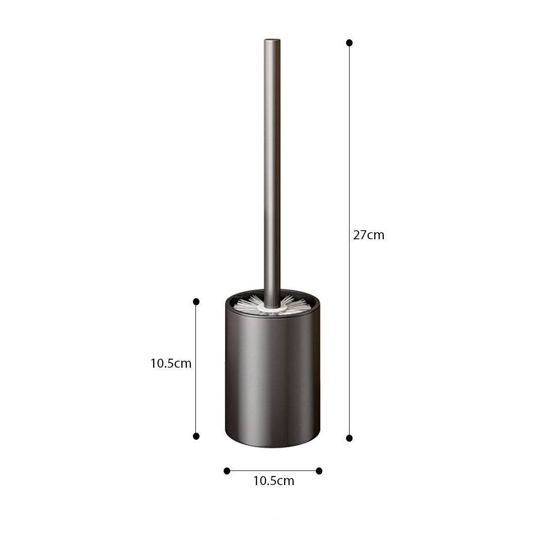 SOGA 2X 27cm Wall-Mounted Toilet Brush with Holder Bathroom Cleaning Scrub Dark Grey - Cafe Supply