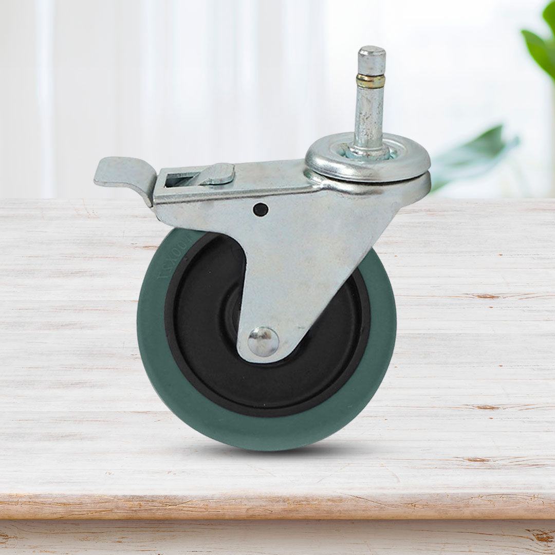 SOGA 2X 4" Heavy Duty Polyurethane Swivel Castor Brake Wheels - Cafe Supply