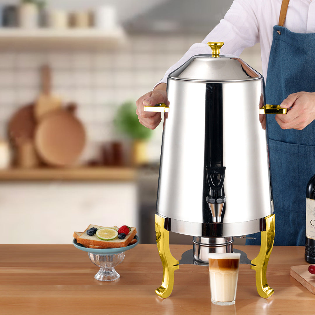 SOGA Stainless Steel Dispenser Beverage Juicer Commercial Buffet Drink Container Jug with Side Handles - Cafe Supply