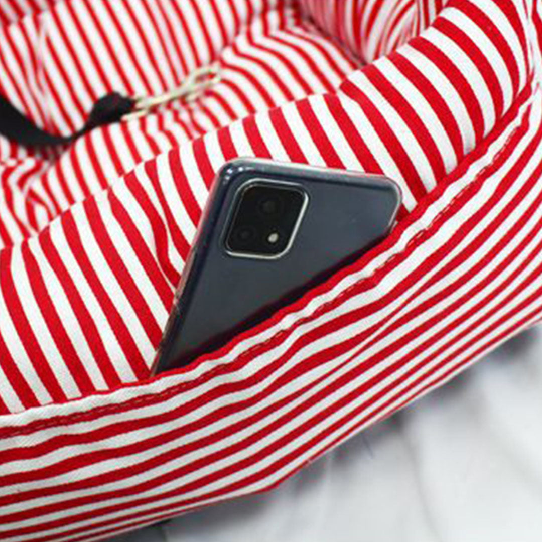 SOGA Red Pet Car Seat Sofa Safety Soft Padded Portable Travel Carrier Bed - Cafe Supply