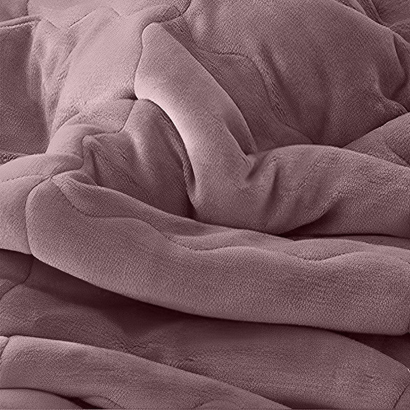 SOGA 2X Light Purple Throw Blanket Warm Cozy Double Sided Thick Flannel Coverlet Fleece Bed Sofa Comforter - Cafe Supply