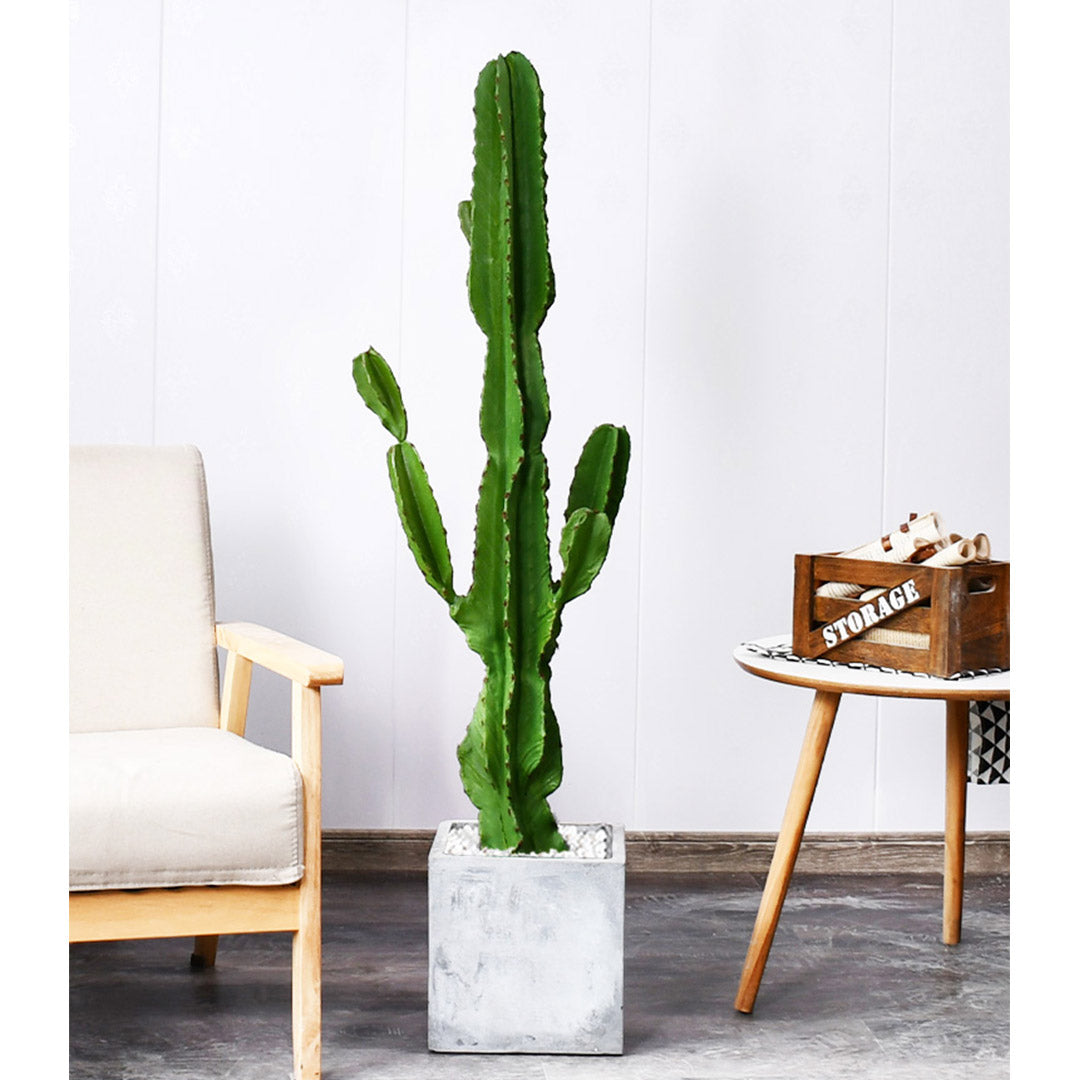 SOGA 2X 120cm Green Artificial Indoor Cactus Tree Fake Plant Simulation Decorative 6 Heads - Cafe Supply