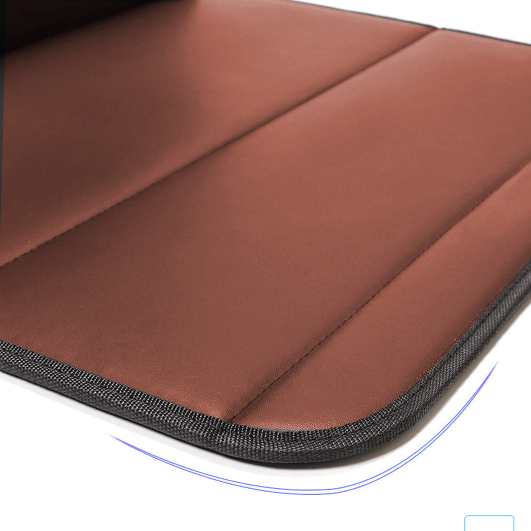 SOGA Leather Car Boot Collapsible Foldable Trunk Cargo Organizer Portable Storage Box Coffee Medium - Cafe Supply