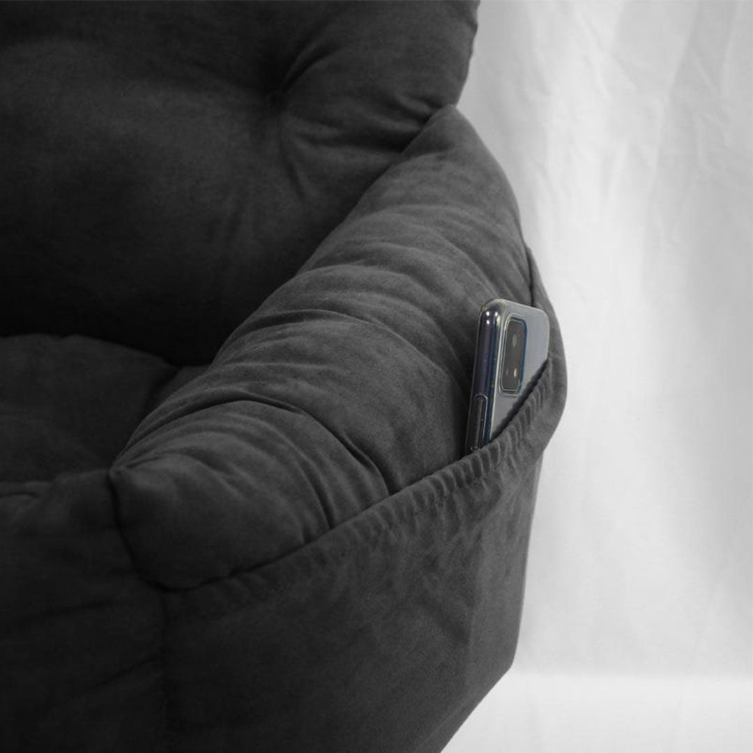 SOGA Grey Pet Car Seat Sofa Safety Soft Padded Portable Travel Carrier Bed - Cafe Supply