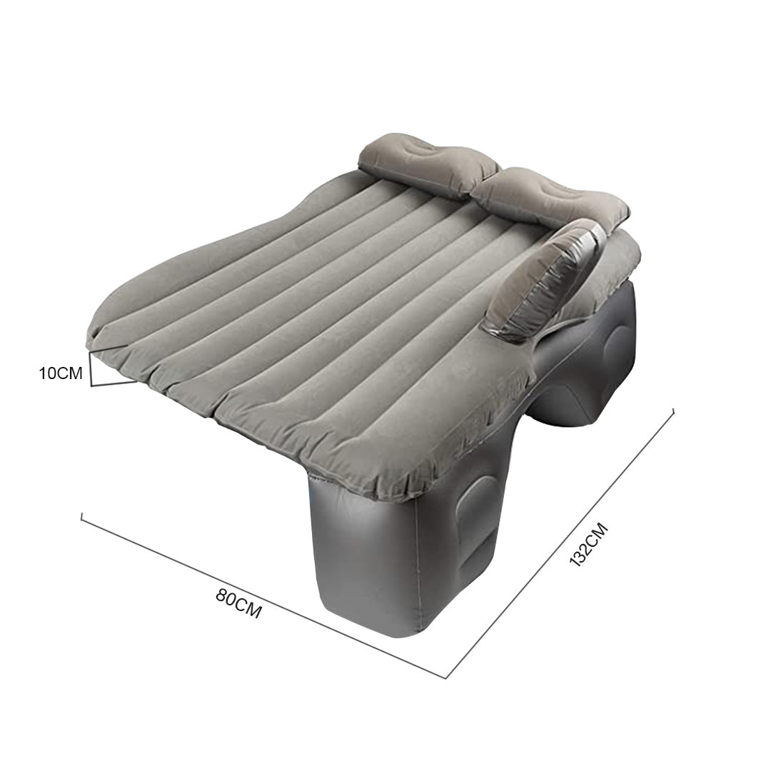 SOGA Grey Stripe Inflatable Car Mattress Portable Camping Rest Air Bed Travel Compact Sleeping Kit Essentials - Cafe Supply