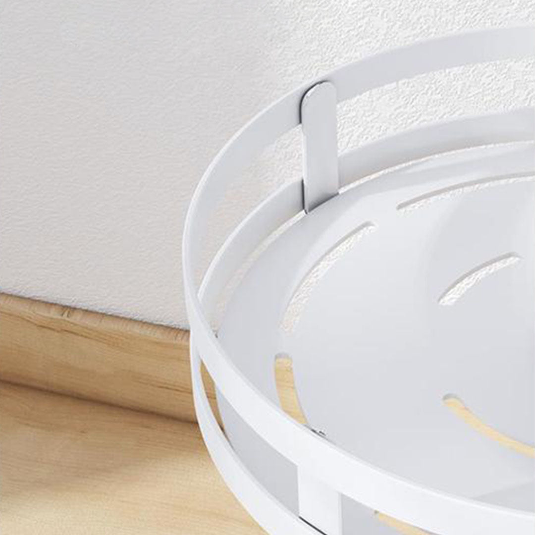 SOGA 2X 2 Tier Steel White Round Rotating Multi-Function Kitchen Portable Storage Spice Seasoning Kitchen Countertop Organiser Shelf - Cafe Supply