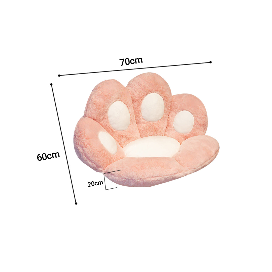 SOGA 2X 70cm Pink Paw Shape Cushion Warm Lazy Sofa Decorative Pillow Backseat Plush Mat Home Decor - Cafe Supply