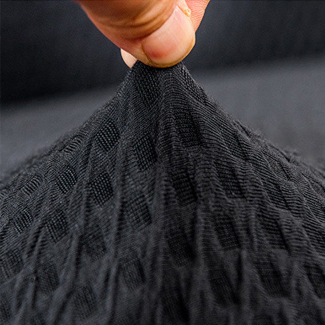 SOGA 3-Seater Dark Grey Sofa Cover with Ruffled Skirt Couch Protector High Stretch Lounge Slipcover Home Decor - Cafe Supply