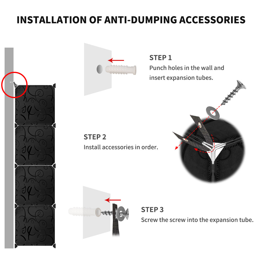 SOGA 10 Tier 3 Column Shoe Rack Organizer Sneaker Footwear Storage Stackable Stand Cabinet Portable Wardrobe with Cover - Cafe Supply