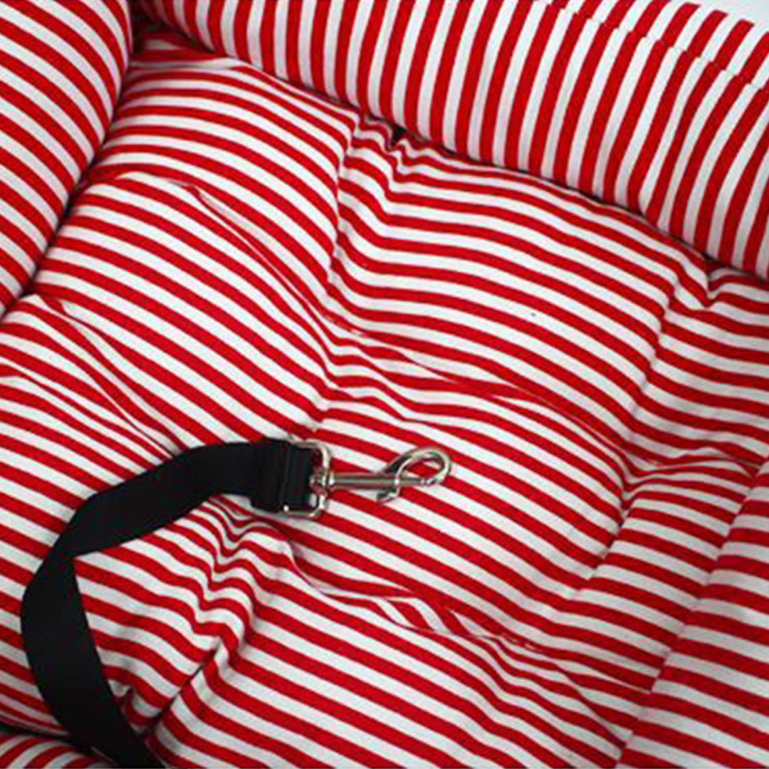 SOGA Red Pet Car Seat Sofa Safety Soft Padded Portable Travel Carrier Bed - Cafe Supply