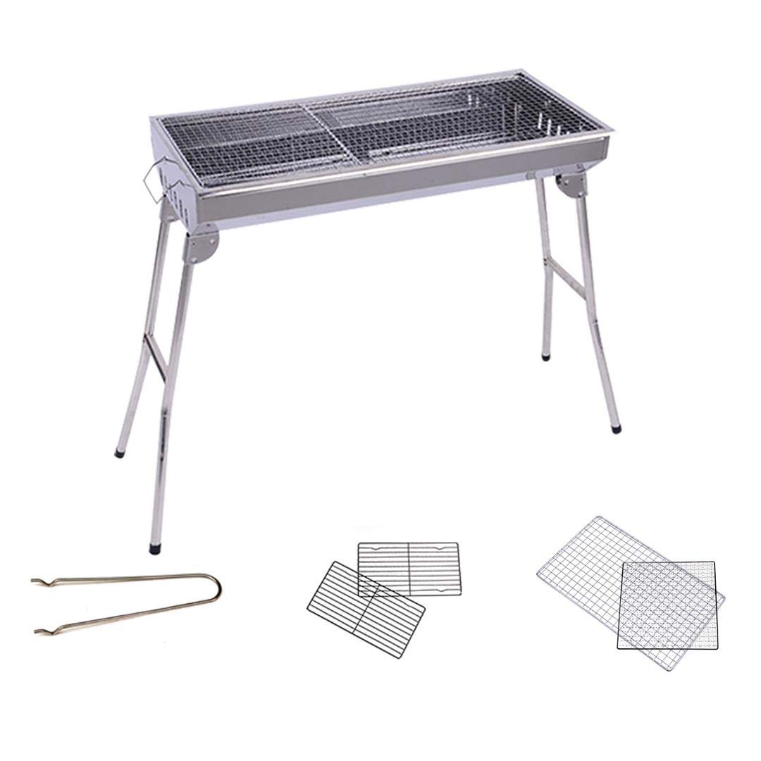 SOGA 2X Skewers Grill Portable Stainless Steel Charcoal BBQ Outdoor 6-8 Persons - Cafe Supply