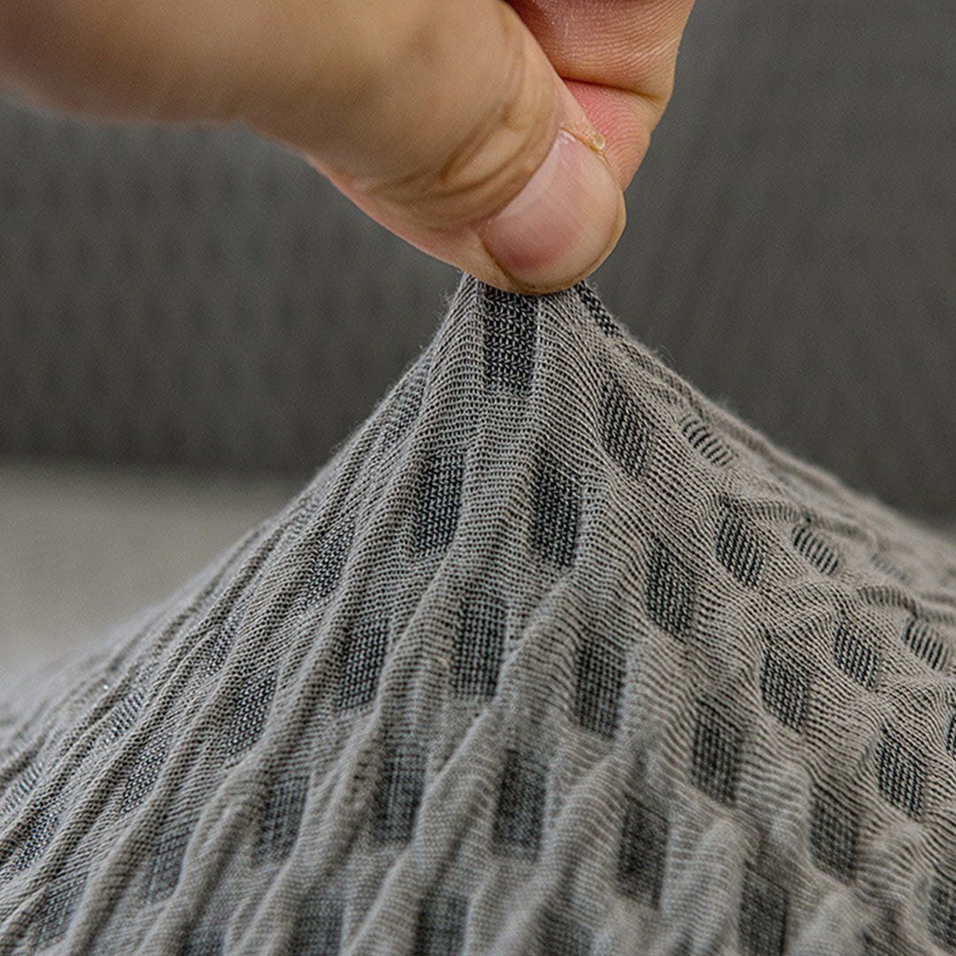 SOGA 3-Seater Grey Sofa Cover with Ruffled Skirt Couch Protector High Stretch Lounge Slipcover Home Decor - Cafe Supply