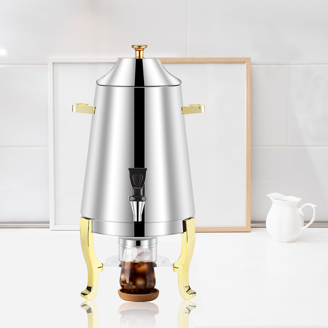 SOGA Stainless Steel Dispenser Beverage Juicer Commercial Buffet Drink Container Jug with Side Handles - Cafe Supply