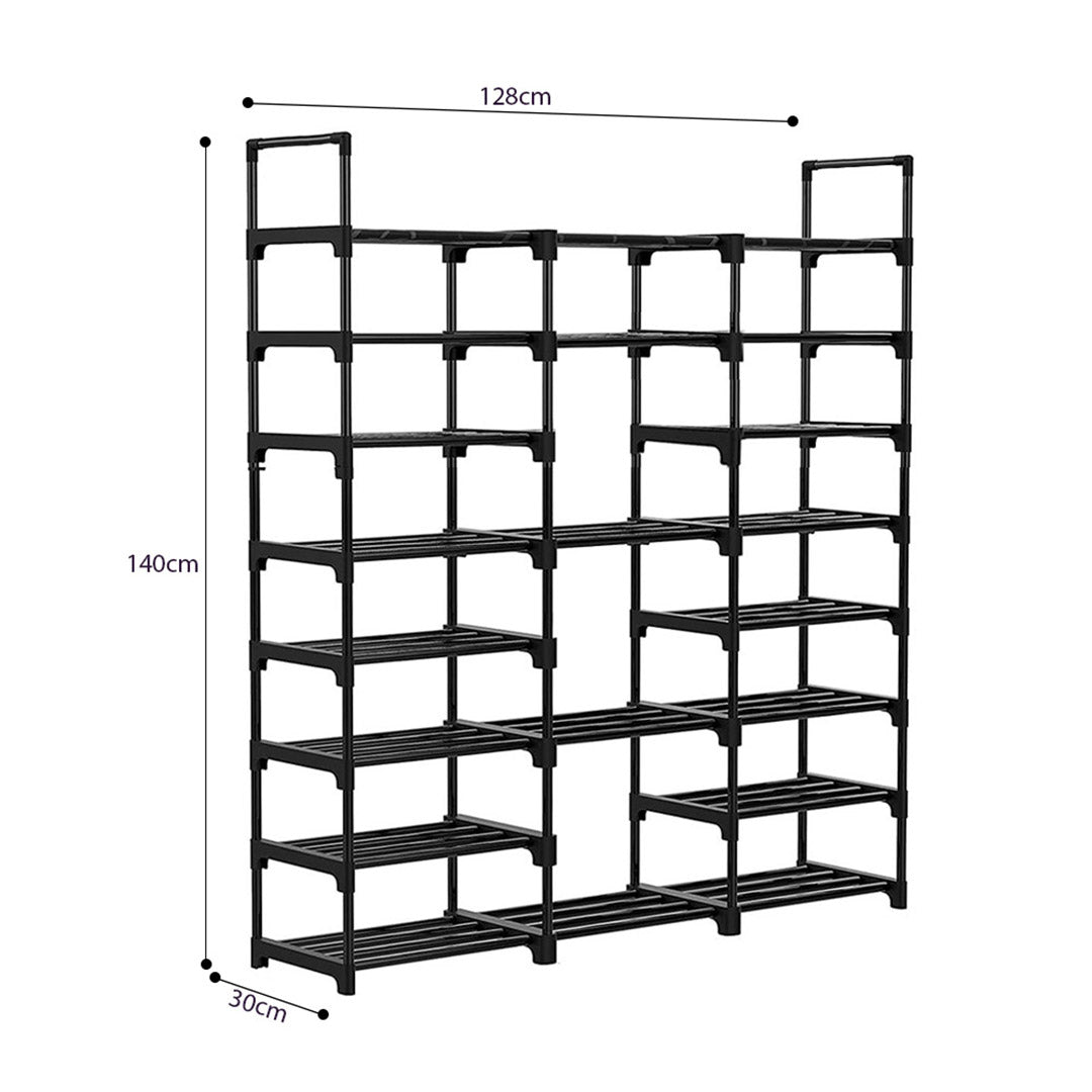 SOGA 2X 21-Shelf Tier Shoe Storage Shelf Space-Saving Caddy Rack Organiser with Handle - Cafe Supply