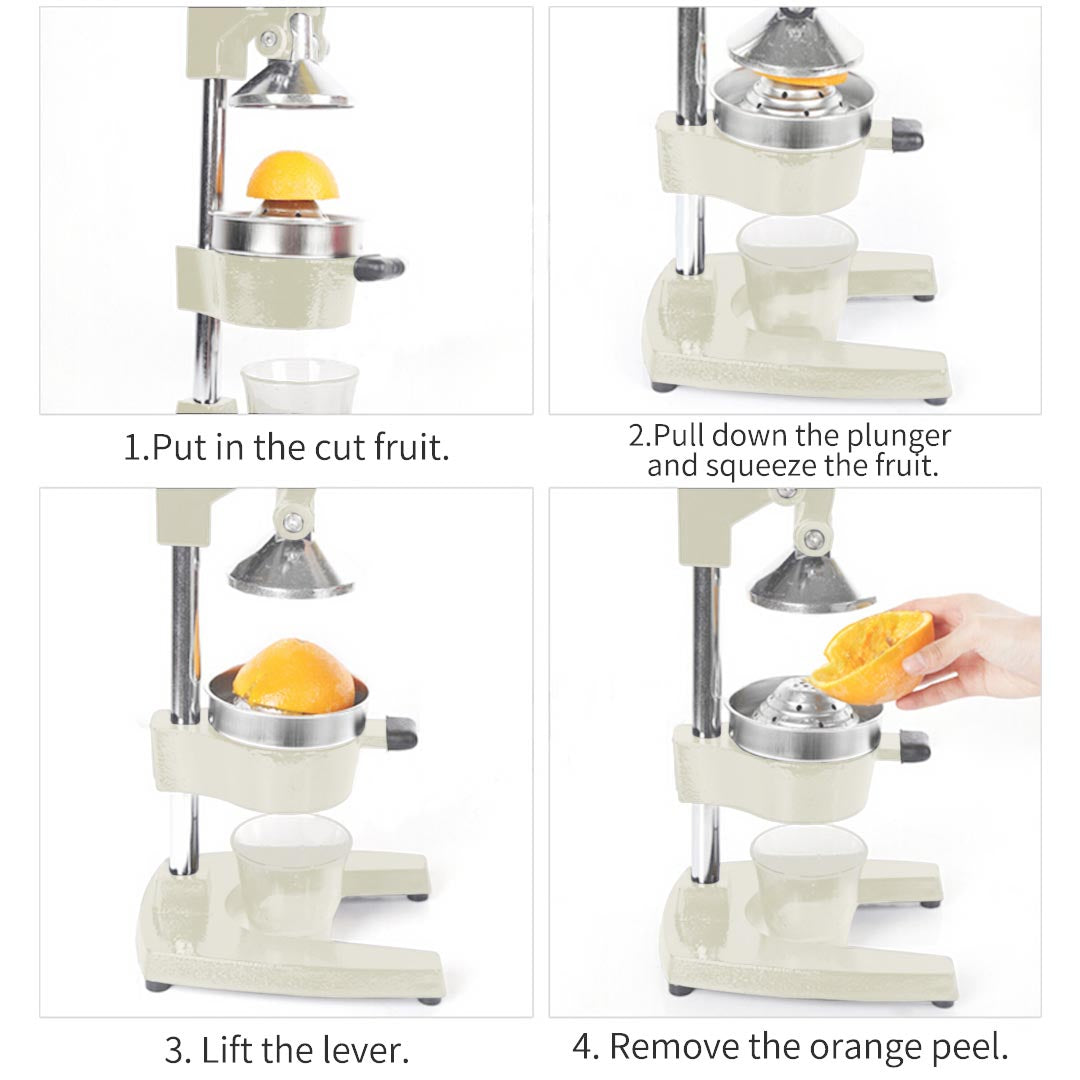 SOGA 2X Commercial Manual Juicer Hand Press Juice Extractor Squeezer Orange Citrus White - Cafe Supply