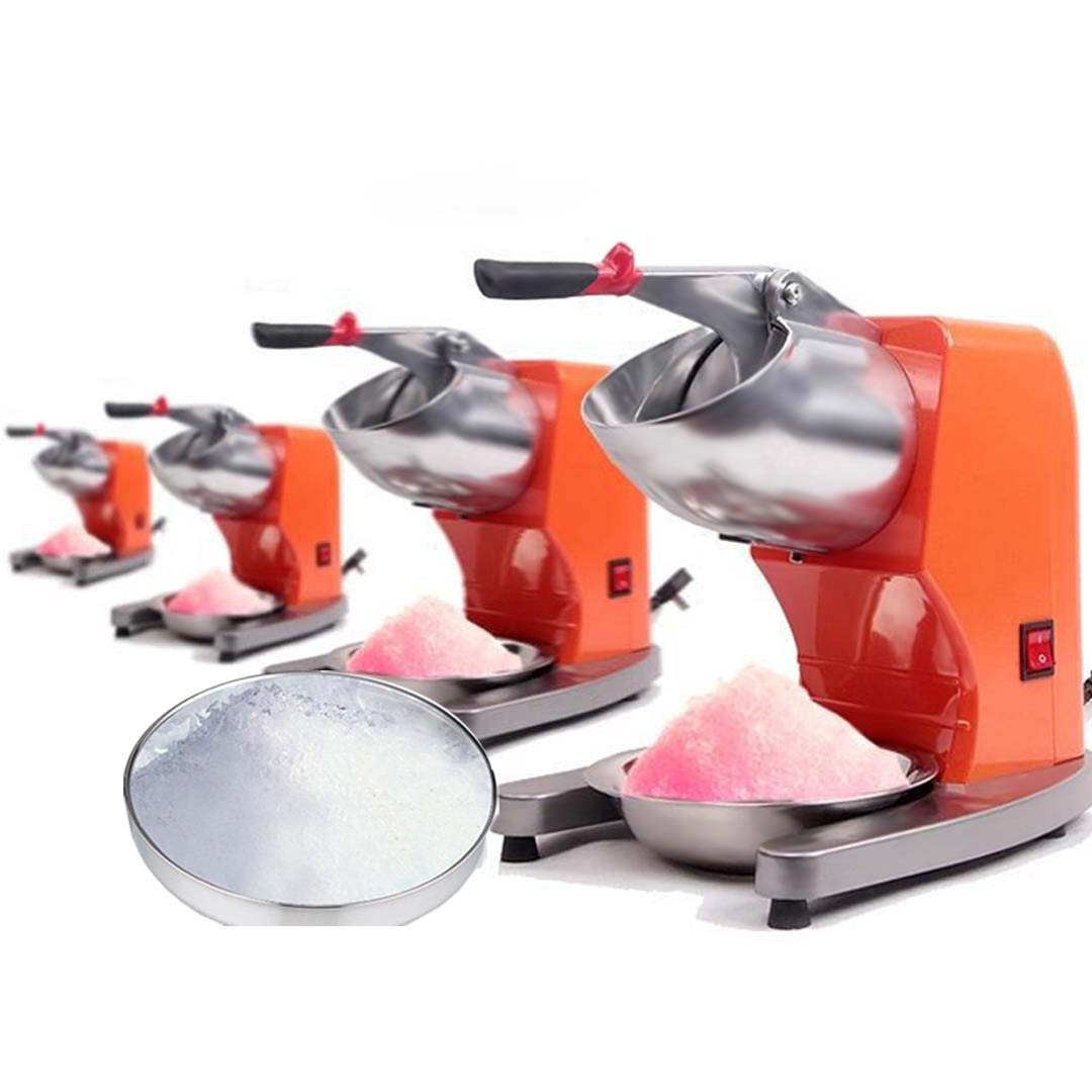 SOGA Ice Shaver Electric Stainless Steel Ice Crusher Slicer Machine Commercial Orange - Cafe Supply