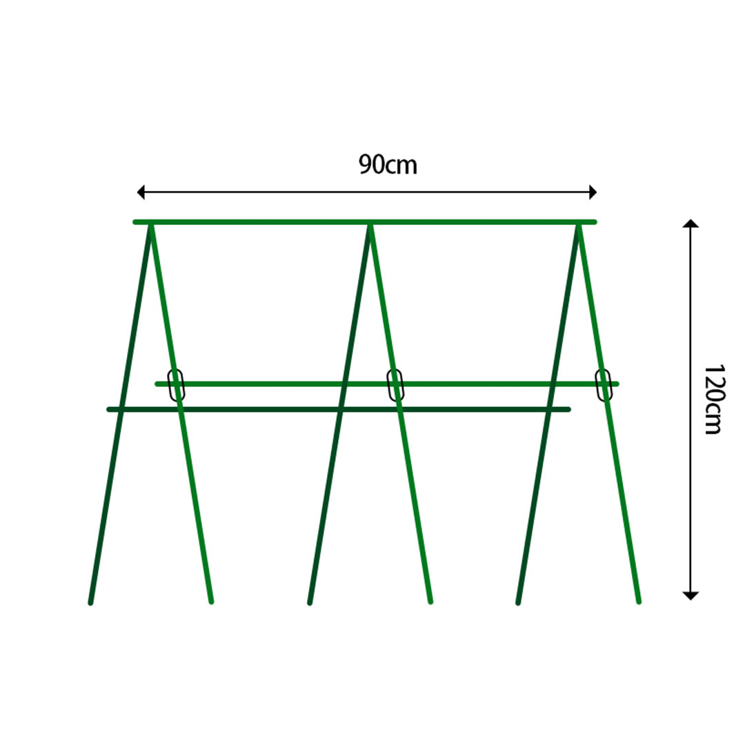 SOGA 90X120cm Plant Frame Tube Trellis Vegetable Flower Herbs Outdoor Vine Support Adjustable Garden Rack - Cafe Supply