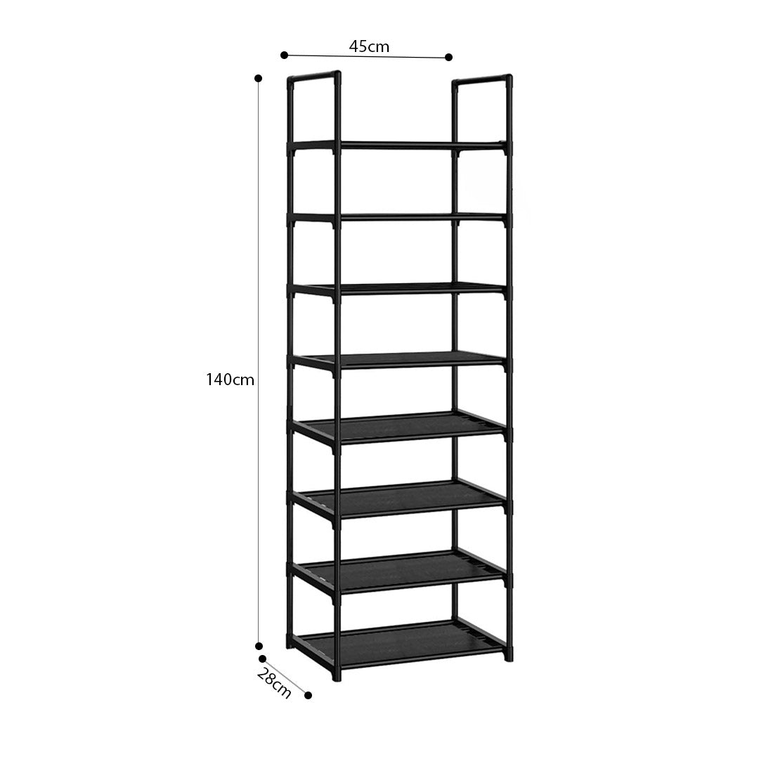SOGA 8 Tier Shoe Storage Shelf Space-Saving Caddy Rack Organiser with Handle - Cafe Supply