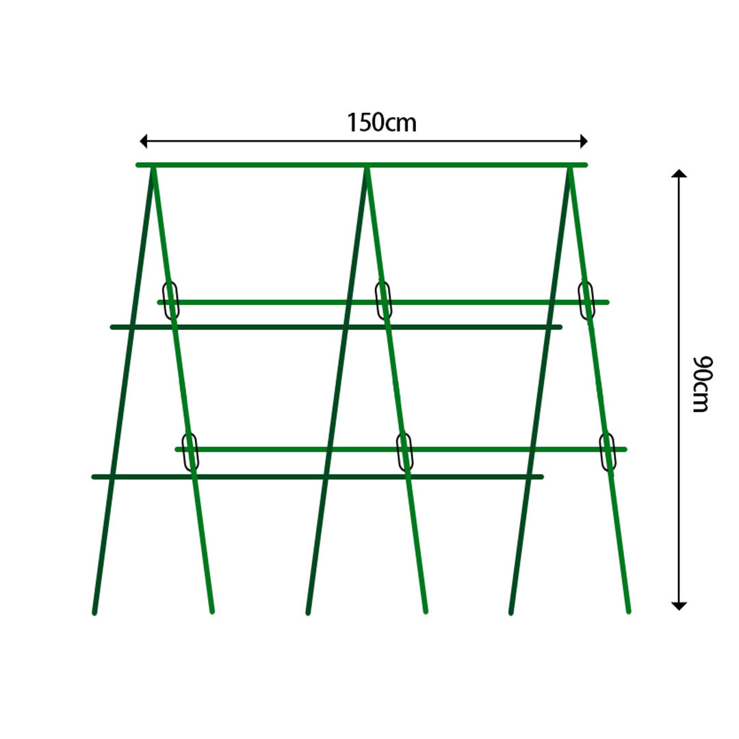 SOGA 150X90cm Plant Frame Tube Trellis Vegetable Flower Herbs Outdoor Vine Support Adjustable Garden Rack - Cafe Supply