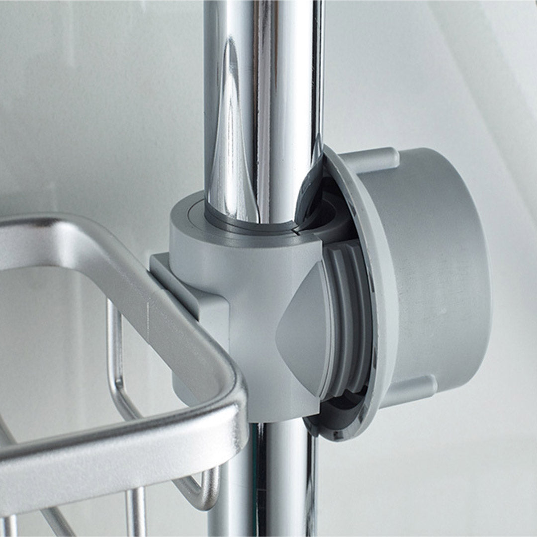 SOGA 2X Silver Single Kitchen Sink Organiser Faucet Soap Sponge Caddy Rack Storage Drainer - Cafe Supply