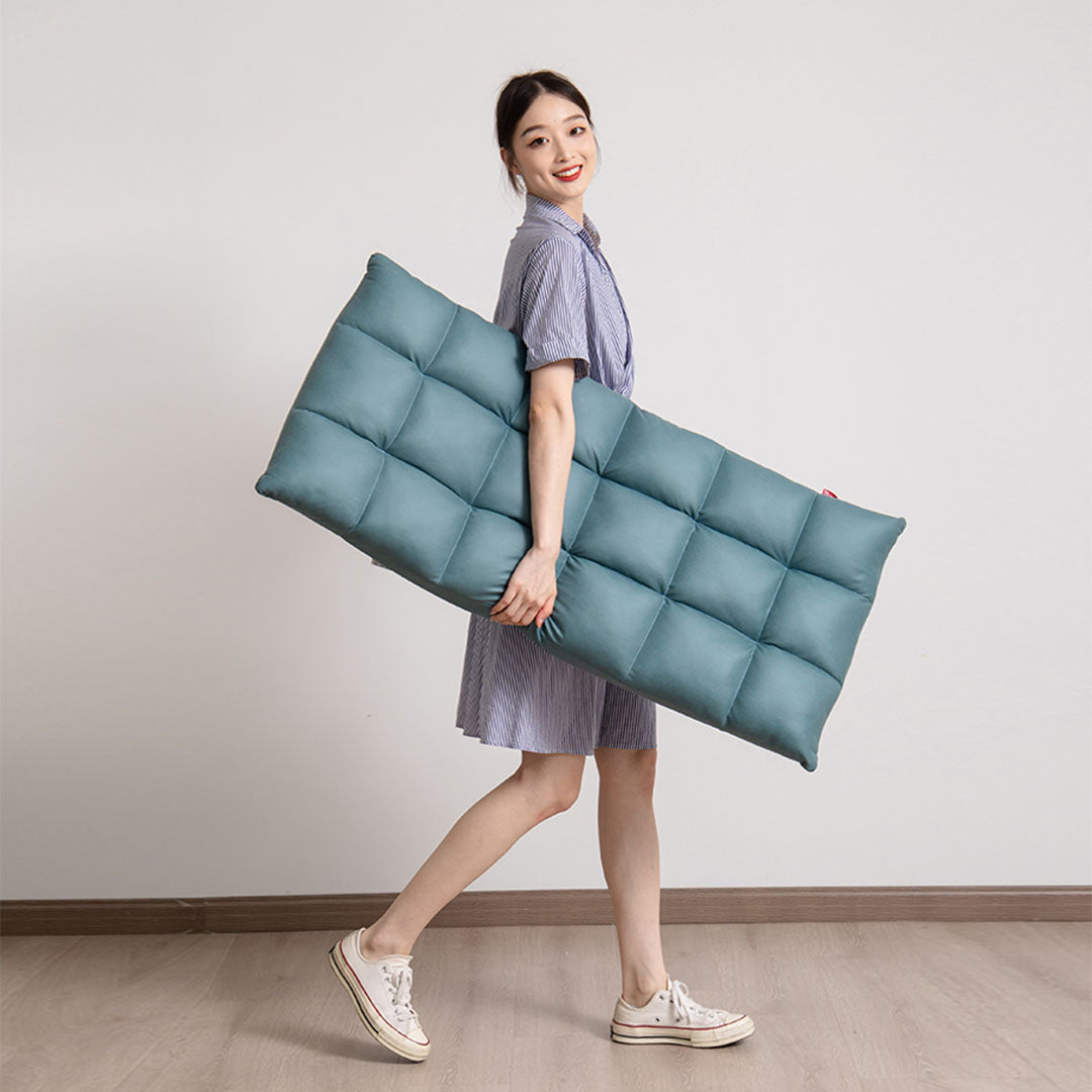 SOGA 2X Green Lounge Floor Recliner Adjustable Gaming Sofa Bed Foldable Indoor Outdoor Backrest Seat Home Office Decor - Cafe Supply