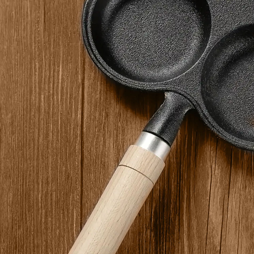 SOGA 2X 4 Mold Cast Iron Breakfast Fried Egg Pancake Omelette Fry Pan - Cafe Supply