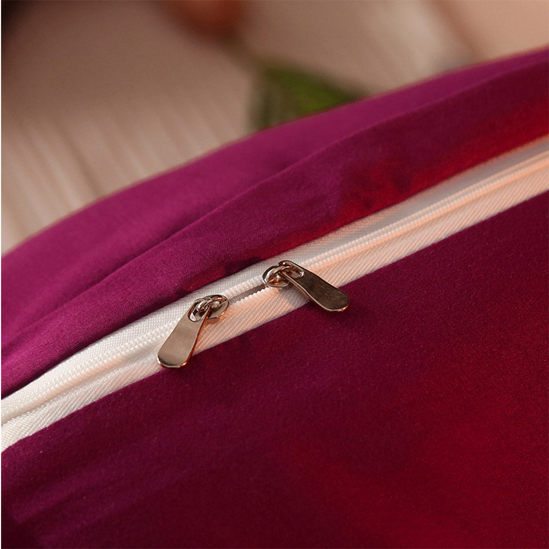 SOGA 2X 180cm Burgundy Princess Bed Pillow Headboard Backrest Bedside Tatami Sofa Cushion with Ruffle Lace Home Decor - Cafe Supply