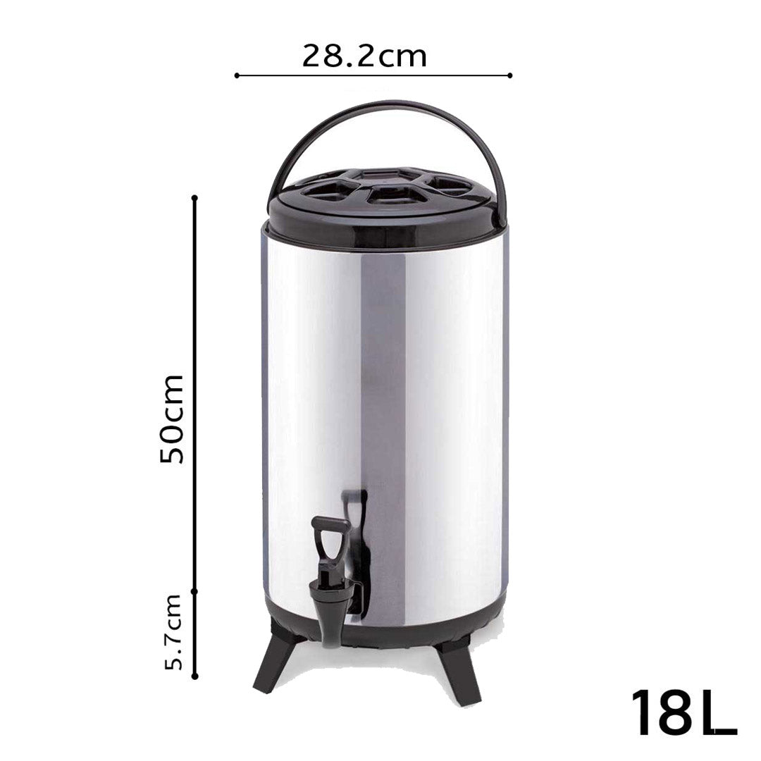 SOGA 8X 18L Portable Insulated Cold/Heat Coffee Tea Beer Barrel Brew Pot With Dispenser - Cafe Supply