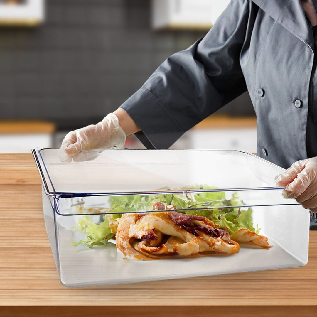 SOGA 200mm Clear Gastronorm GN Pan 1/1 Food Tray Storage Bundle of 6 - Cafe Supply