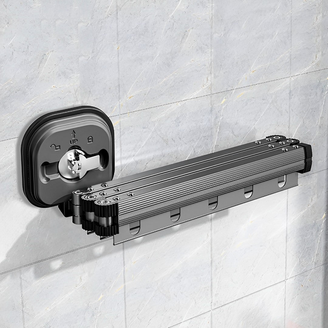 SOGA 127.5cm Wall-Mounted Clothing Dry Rack Retractable Space-Saving Foldable Hanger - Cafe Supply