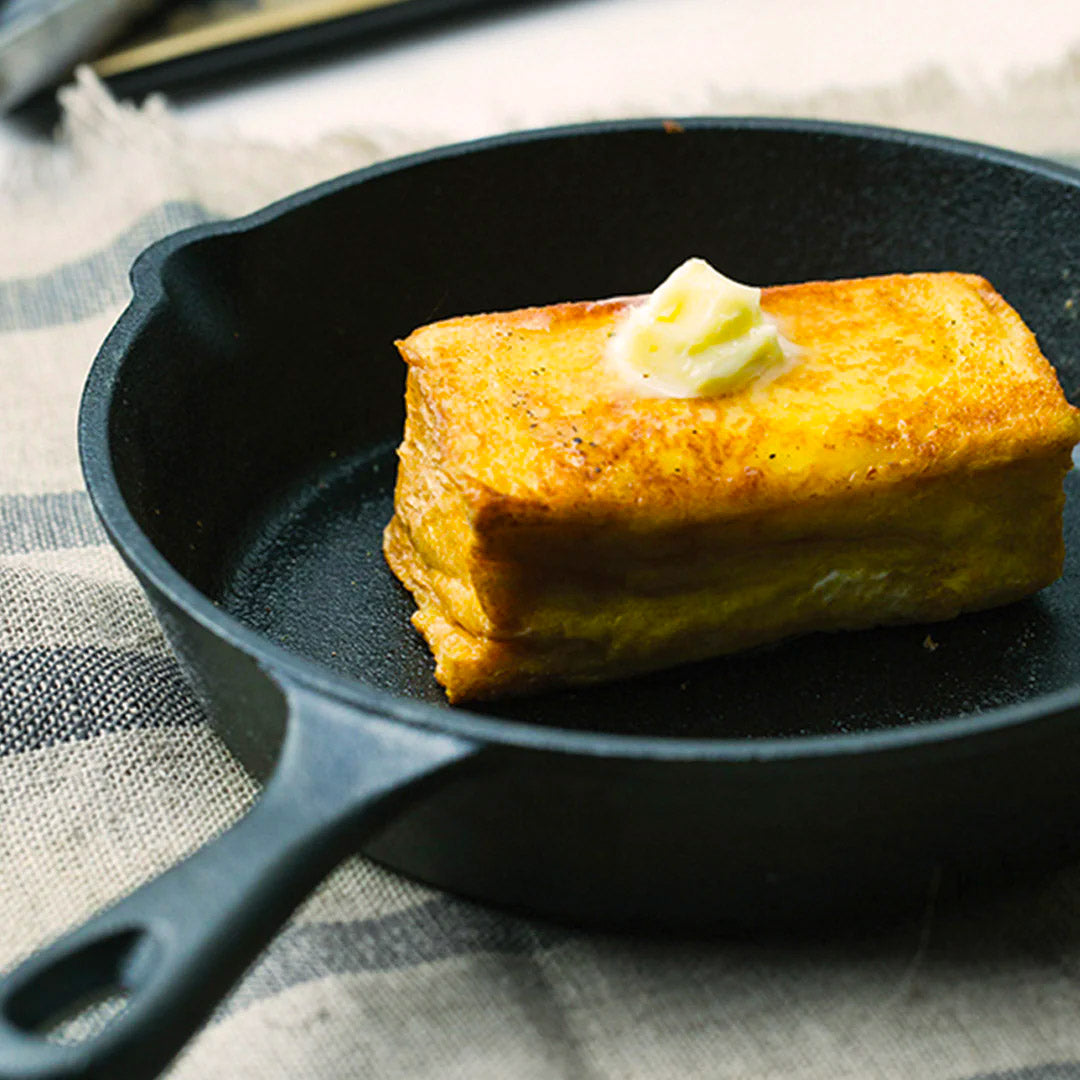 SOGA 26cm Round Cast Iron Frying Pan Skillet Steak Sizzle Platter with Handle - Cafe Supply