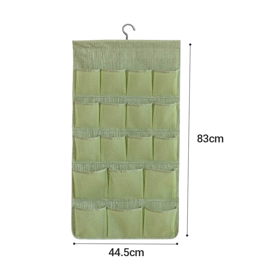 SOGA 2X Green Double Sided Hanging Storage Bag Underwear Bra Socks Mesh Pocket Hanger Home Organiser - Cafe Supply