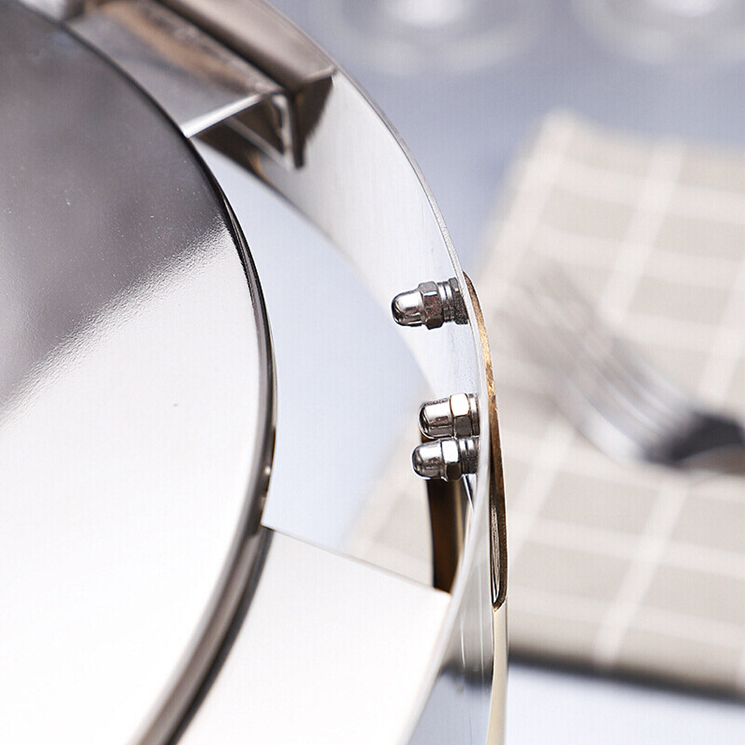 SOGA 6.5L Stainless Steel Round Soup Tureen Bowl Station Roll Top Buffet Chafing Dish Catering Chafer Food Warmer Server - Cafe Supply