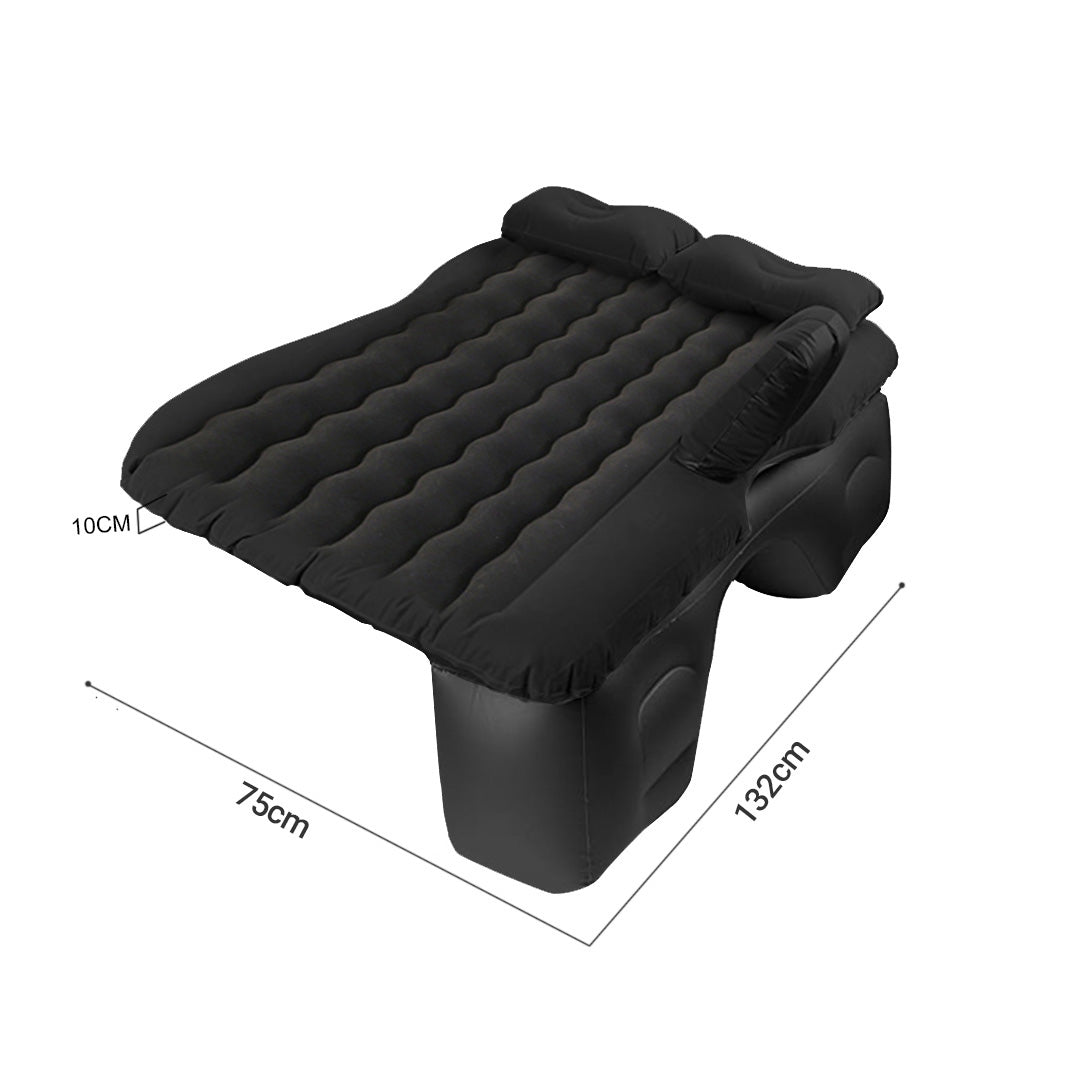 SOGA 2X Black Ripple Inflatable Car Mattress Portable Camping Air Bed Travel Sleeping Kit Essentials - Cafe Supply
