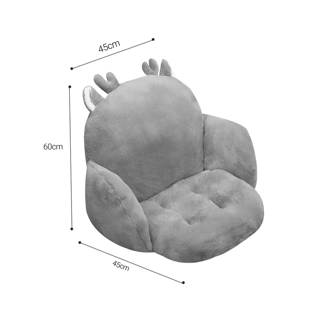 SOGA 2X Gray Bunny Shape Cushion Soft Leaning Bedside Pad Sedentary Plushie Pillow Home Decor - Cafe Supply