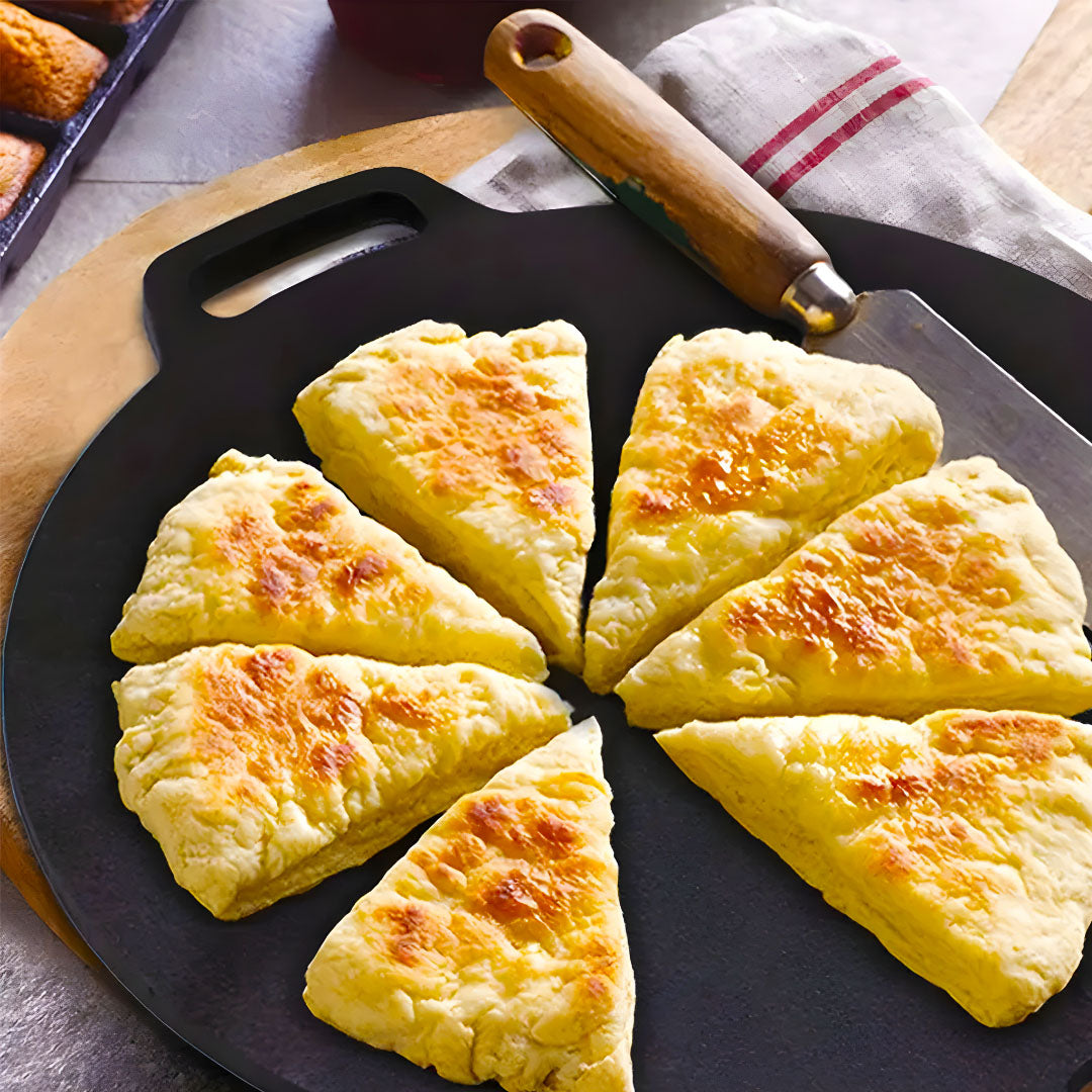 SOGA 37cm Cast Iron Induction Crepes Pan Baking Cookie Pancake Pizza Bakeware - Cafe Supply