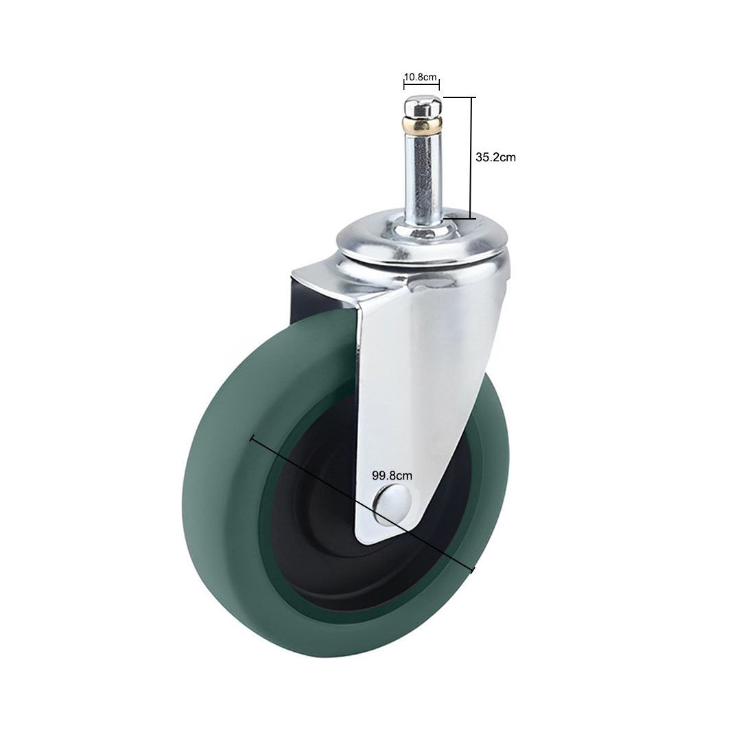 SOGA 2X 4" Heavy Duty Polyurethane Swivel Castor Wheels - Cafe Supply