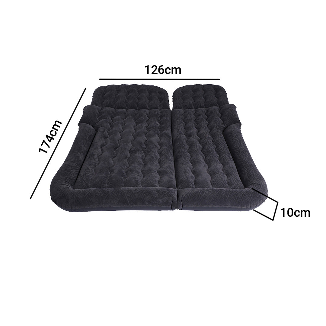 SOGA 2X Black Inflatable Car Boot Mattress Portable Camping Air Bed Travel Sleeping Essentials - Cafe Supply