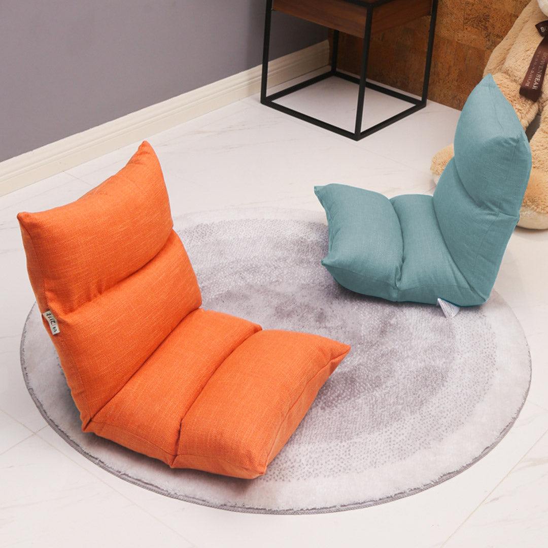 SOGA 2X Lounge Floor Recliner Adjustable Lazy Sofa Bed Folding Game Chair Mint Green - Cafe Supply