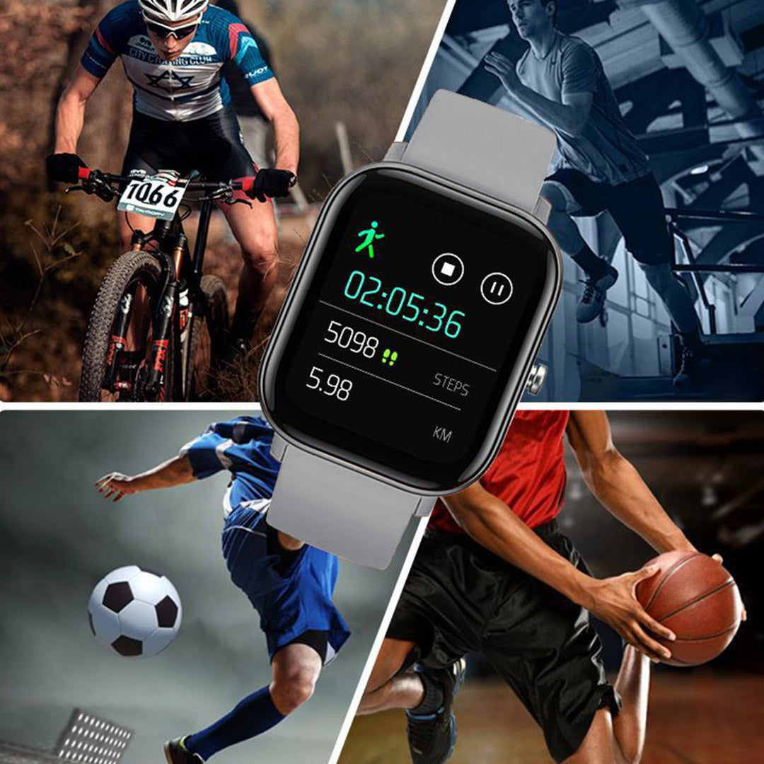 SOGA 2X Waterproof Fitness Smart Wrist Watch Heart Rate Monitor Tracker P8 Grey - Cafe Supply