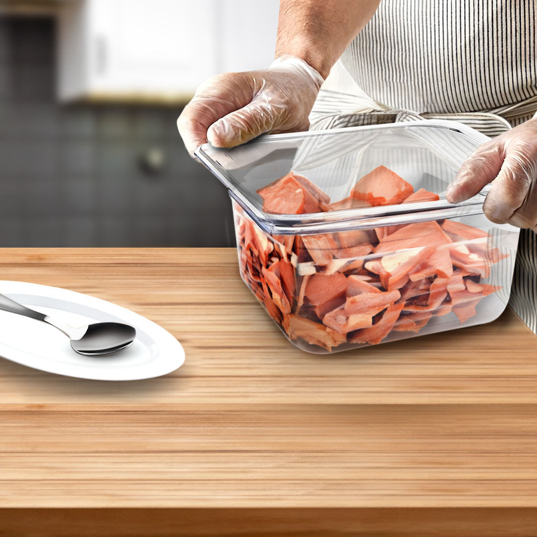 SOGA 150mm Clear Gastronorm GN Pan 1/6 Food Tray Storage - Cafe Supply