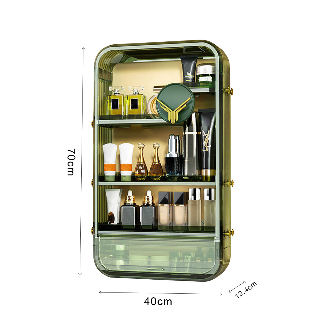 SOGA 2X Green Multi Tier Cosmetic Storage Rack Bathroom Vanity Tray Display Stand Organiser - Cafe Supply