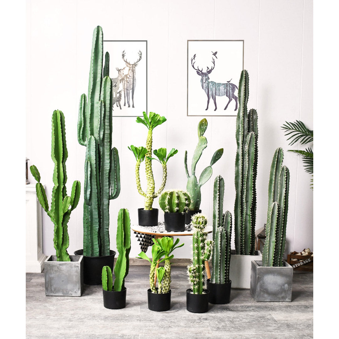 SOGA 2X 120cm Green Artificial Indoor Cactus Tree Fake Plant Simulation Decorative 6 Heads - Cafe Supply