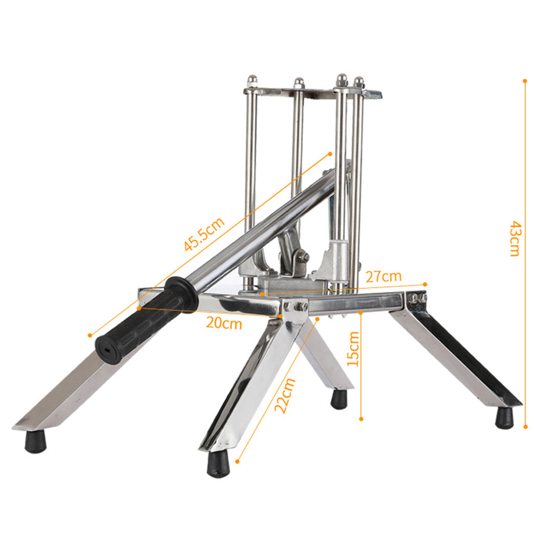 SOGA 2X Commercial Potato French Fry Fruit Vegetable Cutter Stainless Steel 3 Blades - Cafe Supply