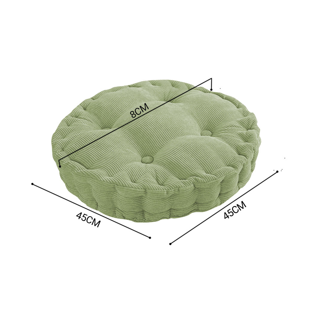 SOGA Green Round Cushion Soft Leaning Plush Backrest Throw Seat Pillow Home Office Decor - Cafe Supply
