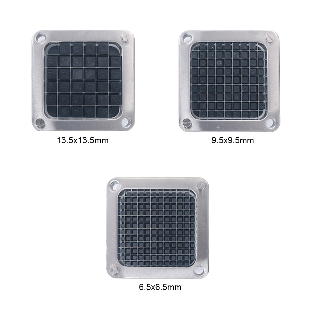 SOGA Stainless Steel Potato Cutter Commercial-Grade French Fry and Fruit/Vegetable Slicer with 3 Blades - Cafe Supply