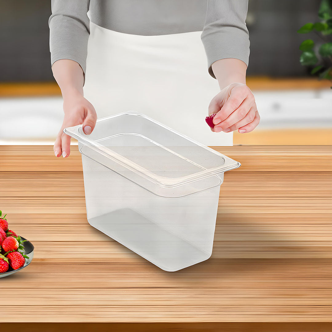 SOGA 200mm Clear Gastronorm GN Pan 1/3 Food Tray Storage - Cafe Supply