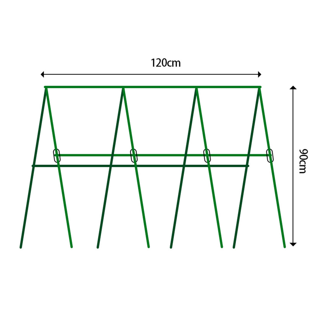 SOGA 120X90cm Plant Frame Tube Trellis Vegetable Flower Herbs Outdoor Vine Support Adjustable Garden Rack - Cafe Supply