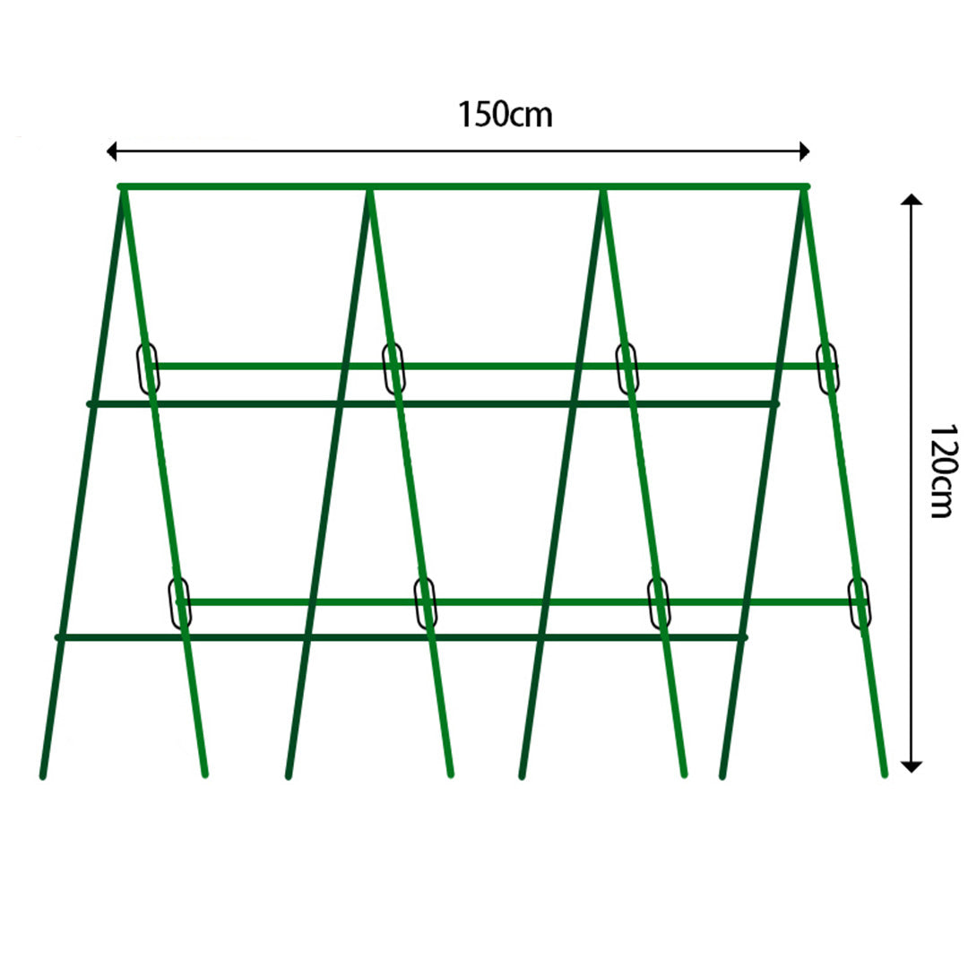 SOGA 150X120cm Plant Frame Tube Trellis Vegetable Flower Herbs Outdoor Vine Support Adjustable Garden Rack - Cafe Supply